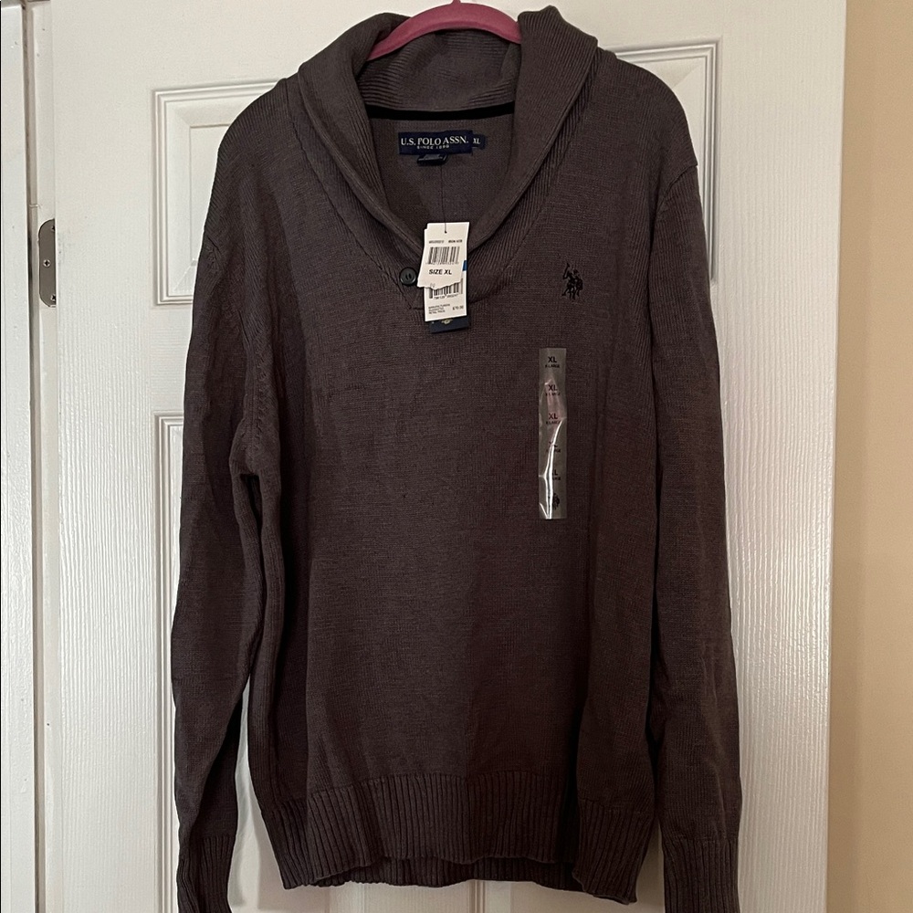 U.S. Polo Assn. Men's Dark Brown Turtleneck Sweater